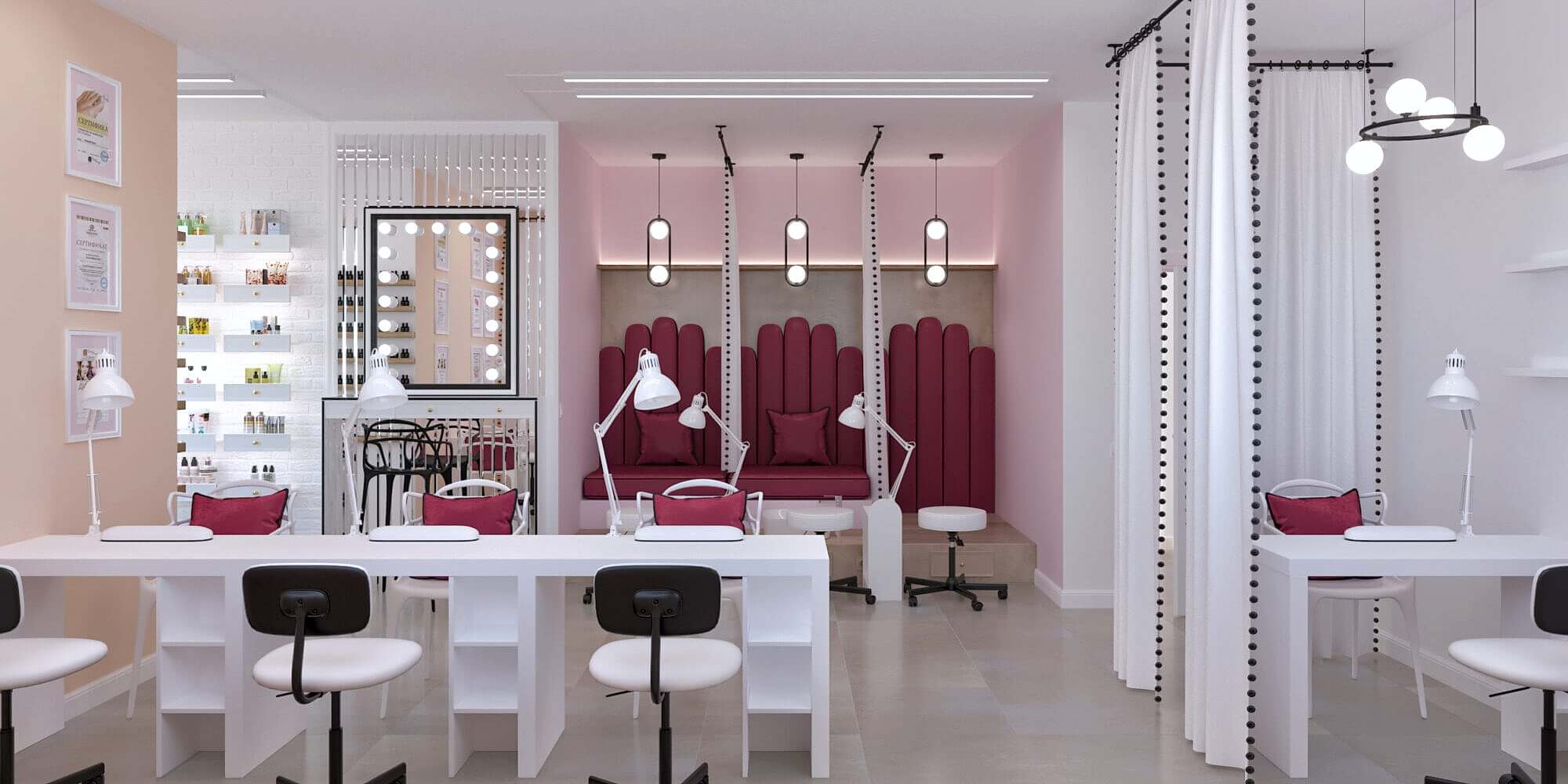 Дизайн интерьера маникюрного салона “Commode nails”
